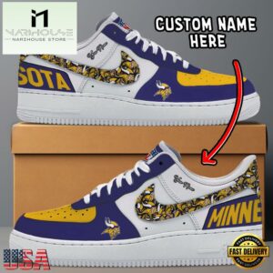 NFL Minnesota Vikings Logo Team Design Custom Air Force 1 Shoes