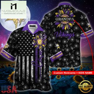 NFL Minnesota Vikings Sunflower For Mother Day Father Day Hawaiian Shirt