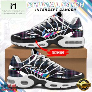 NFL New England Patriots Crucial Catch Intercept Cancer Air Max Plus Shoes Sneaker