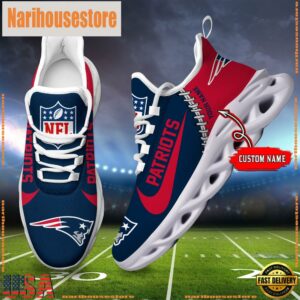NFL New England Patriots Custom Name Max Soul Shoes Gift For Fans