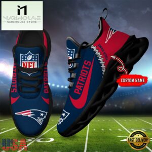 NFL New England Patriots Football Team Design Max Soul Shoes, Football New Sneaker Shoes