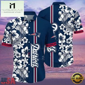 NFL New England Patriots Hawaiian Shirt Floral Pattern