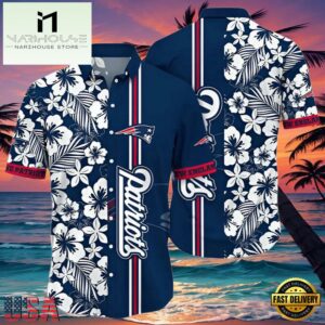 NFL New England Patriots Hawaiian Shirt Floral Pattern