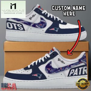NFL New England Patriots Logo Team Design Custom Air Force 1 Shoes