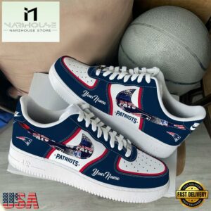 NFL New England Patriots Logo Team Limited Edition New Design Custom Air Force 1 Shoes