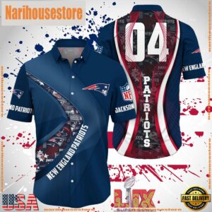 NFL New England Patriots Super Bowl LIX Fans Custom Hawaiian Shirt