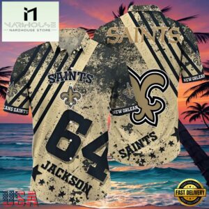 NFL New Orleans Saints Hawaiian Shirt Custom Name And Number