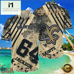 NFL New Orleans Saints Hawaiian Shirt Custom Name And Number