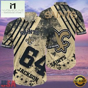 NFL New Orleans Saints Hawaiian Shirt Custom Name And Number