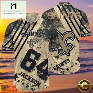 NFL New Orleans Saints Hawaiian Shirt Custom Name And Number