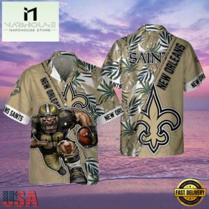 NFL New Orleans Saints Hawaiian Shirt For Sale Tropical Warrior
