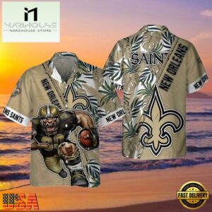 NFL New Orleans Saints Hawaiian Shirt For Sale Tropical Warrior