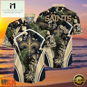 NFL New Orleans Saints Hawaiian Shirt Tropical Paradise