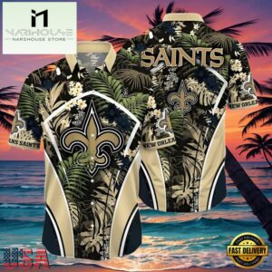 NFL New Orleans Saints Hawaiian Shirt Tropical Paradise