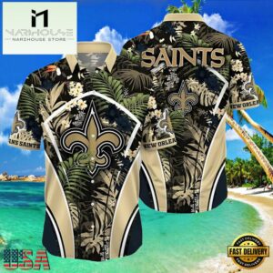 NFL New Orleans Saints Hawaiian Shirt Tropical Paradise