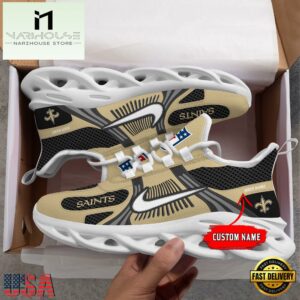 NFL New Orleans Saints Logo Football Team New Design Max Soul Shoes Running Sneakers 5 NFL New Orleans Saints Logo Football Team New Season Max Soul Shoes