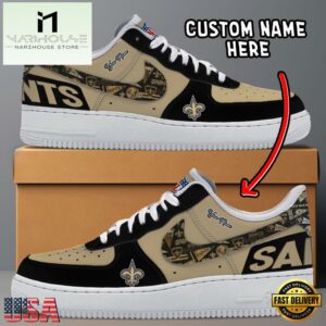 NFL New Orleans Saints Logo Team Design Custom Air Force 1 Shoes