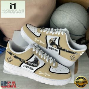 NFL New Orleans Saints Logo Team Limited Edition New Design Custom Air Force 1 Shoes