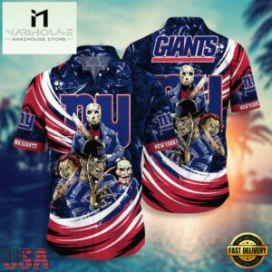NFL New York Giants Halloween Horror Movies Summer Hawaiian Shirts