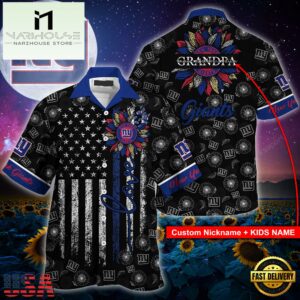 NFL New York Giants Sunflower For Mother Day Father Day Hawaiian Shirt