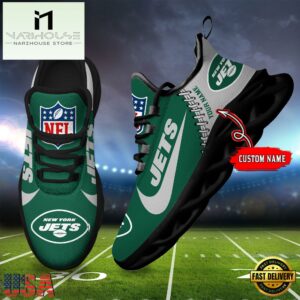 NFL New York Jets Football Team Design Max Soul Shoes, Football New Sneaker Shoes