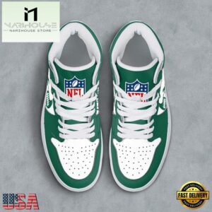 NFL New York Jets Grunge Style Custom Air Jordan 1 Shoes