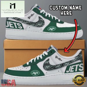 NFL New York Jets Logo Team Design Custom Air Force 1 Shoes