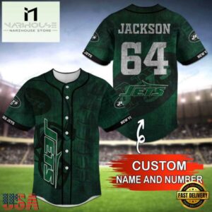NFL New York Jets Personalized Baseball Jersey, Football Team Design Jersey Shirt