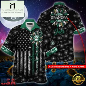NFL New York Jets Sunflower For Mother Day Father Day Hawaiian Shirt