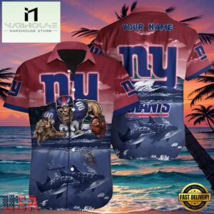 NFL Ny Giants Hawaiian Shirt Personalized