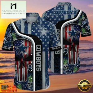 NFL Patriot Skull Dallas Cowboys Hawaiian Shirts Cheap