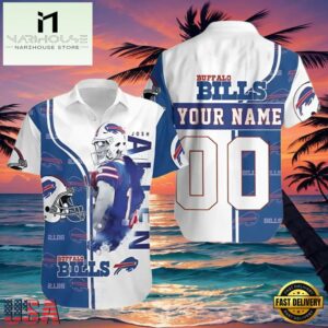 NFL Personalized Josh Allen Bills Hawaiian Shirt