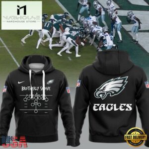 NFL Philadelphia Eagles Brotherly Shove Black Hoodie