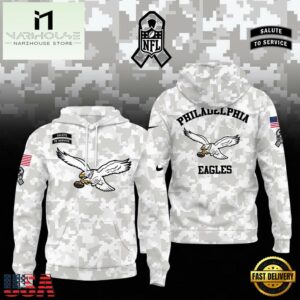 NFL Philadelphia Eagles Camo 2024 Salute to Service Hoodie