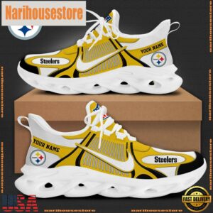 NFL Pittsburgh Steelers Blue White Stripes Logo Custom Clunky Max Soul Shoes