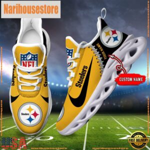 NFL Pittsburgh Steelers Custom Name Max Soul Shoes Gift For Fans