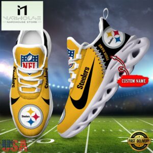 NFL Pittsburgh Steelers Football Team Design Max Soul Shoes, Football New Sneaker Shoes