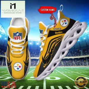 NFL Pittsburgh Steelers Football Team New Design Max Soul Shoes Sneaker