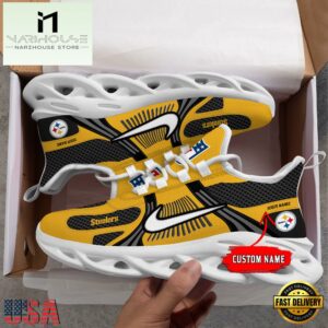 NFL Pittsburgh Steelers Logo Football Team New Design Max Soul Shoes Running Sneakers 5 NFL Pittsburgh Steelers Logo Football Team New Season Max Soul Shoes