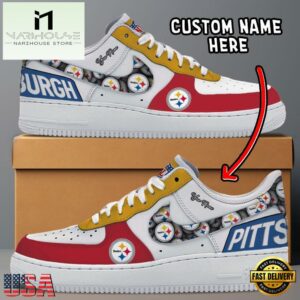 NFL Pittsburgh Steelers Logo Team Design Custom Air Force 1 Shoes