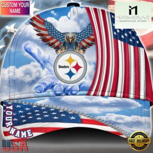 NFL Pittsburgh Steelers Special American Flag Veterans Custom Cap
