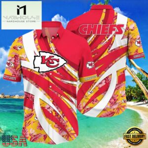 NFL Red Hawaiian Shirt Chiefs Men Woman , Vintage Hawaiian Shirts 7 NFL Red Hawaiian Shirt Chiefs Men Woman