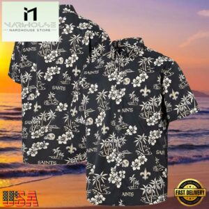 NFL Reyn Spooner Black Men's Saints Hawaiian Shirt