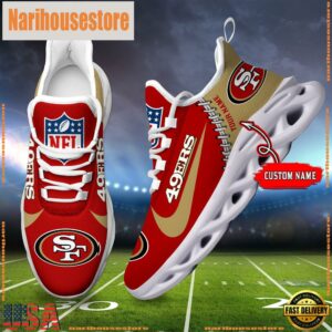 NFL San Francisco 49ers Custom Name Max Soul Shoes Gift For Fans