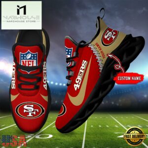 NFL San Francisco 49ers Football Team Design Max Soul Shoes, Football New Sneaker Shoes