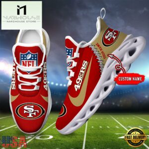 NFL San Francisco 49ers Football Team Design Max Soul Shoes, Football New Sneaker Shoes