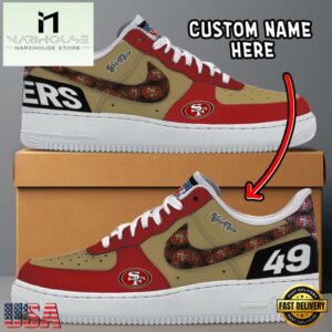 NFL San Francisco 49ers Logo Team Design Custom Air Force 1 Shoes