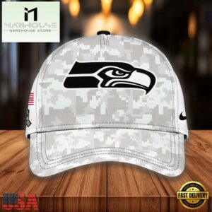 NFL Seattle Seahawks Camo 2024 Salute to Service Baseball Cap