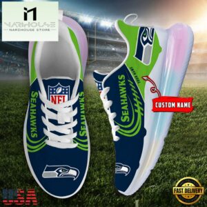 NFL Seattle seahawks Custom Rainbow Atmospheric Cushion Running Shoes, Women's Sneaker