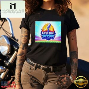 NFL Super Bowl 2025 Trophy Logo New Design T Shirt